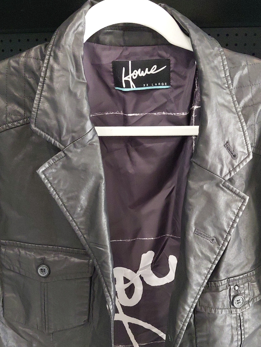 Black Leather Howe Jacket Wall Art Print